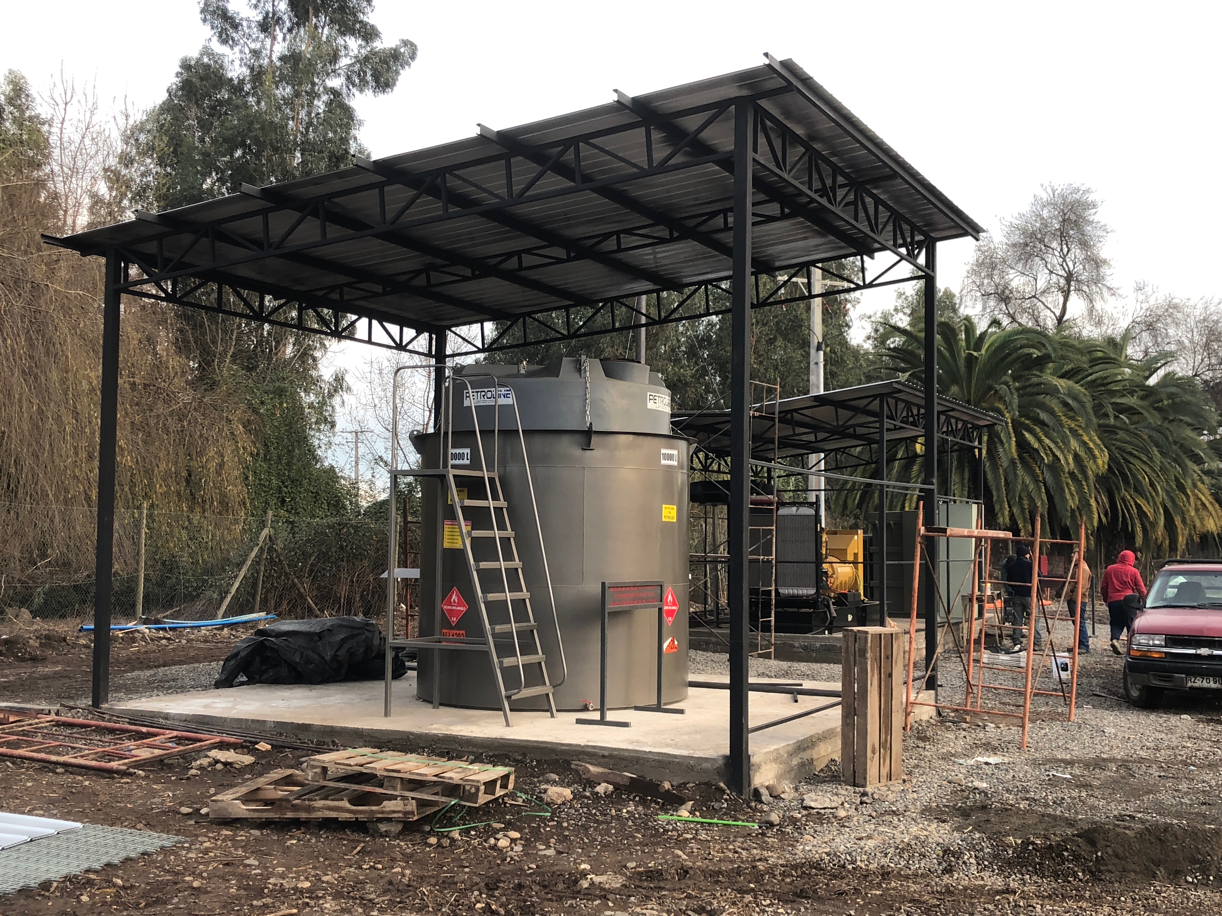 Infraestructura para generador y transformador