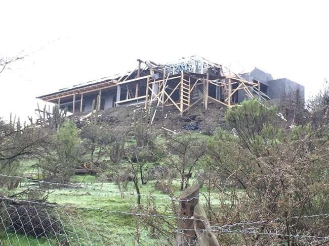 Techumbre de vivienda en montaje